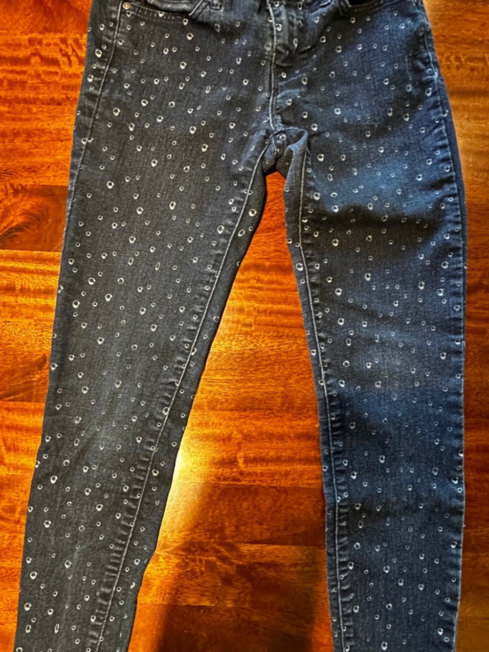 GAP Black Skinny Jeans with Silver Dot Embellishment